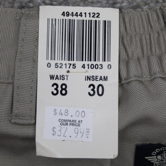 Dockers Chino Pants NWT Mens 38x30 Beige Pleated Stretch Waistband Straight Leg - Picture 9 of 13
